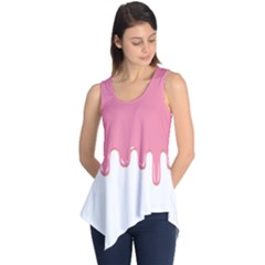 Ice Cream Pink Melting Background Bubble Gum Sleeveless Tunic by genx