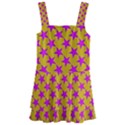 Pink Stars Pattern On Yellow Kids  Layered Skirt Swimsuit View1