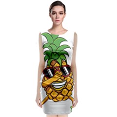 Dabbing Pineapple Sunglasses Shirt Aloha Hawaii Beach Gift Classic Sleeveless Midi Dress by SilentSoulArts