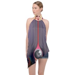 Katya Zamolodchikova Logo Tame Impala Halter Asymmetric Satin Top by milliahood
