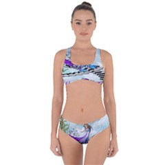 Cute Fairy Dancing On A Piano Criss Cross Bikini Set by FantasyWorld7