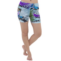 Cute Fairy Dancing On A Piano Lightweight Velour Yoga Shorts by FantasyWorld7