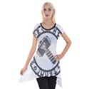 Thor Hammer with Runes Valhalla Tristella Viking Norse Mythology Mjolnir  Short Sleeve Side Drop Tunic View1