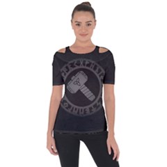 Thor Hammer With Runes Valhalla Tristella Viking Norse Mythology Mjolnir  Shoulder Cut Out Short Sleeve Top by snek