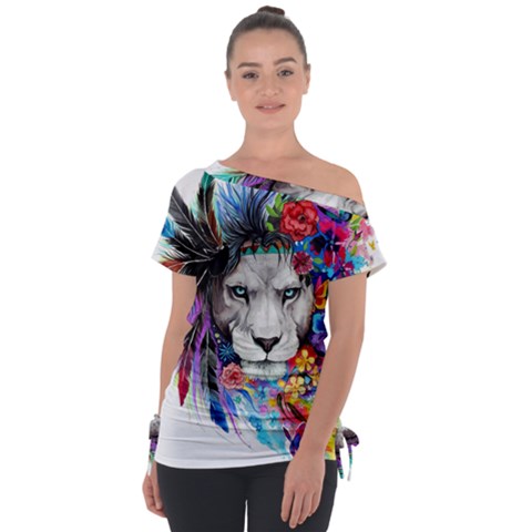 Art Drawing Poster Painting The Lion King Tie-up Tee by Sudhe