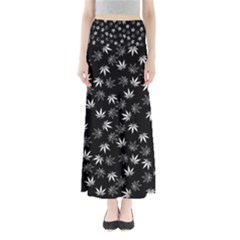 Weed Pattern Full Length Maxi Skirt by Valentinaart