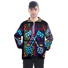 Mosaic Window Rosette Church Glass Men s Half Zip Pullover by Pakrebo