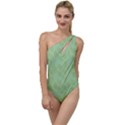 Leaves - light green To One Side Swimsuit View1
