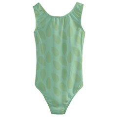Leaves - Light Green Kids  Cut-out Back One Piece Swimsuit by WensdaiAmbrose