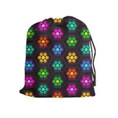 Pattern Background Colorful Design Drawstring Pouch (xl) by HermanTelo