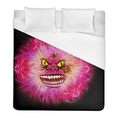 Monster Pink Eyes Aggressive Fangs Duvet Cover (full/ Double Size) by HermanTelo