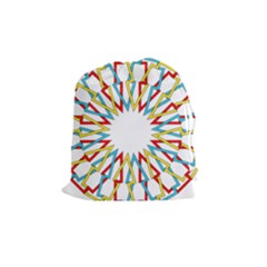 Wheel Complex Symbol Mandala Drawstring Pouch (medium) by HermanTelo