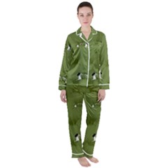 Sheep Lambs Satin Long Sleeve Pyjamas Set by HermanTelo
