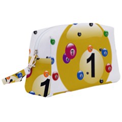 Billiard Ball Ball Game Wristlet Pouch Bag (large) by HermanTelo
