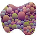 Abstract Background Circle Bubbles Head Support Cushion View4