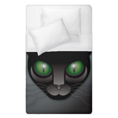 Green Eyes Kitty Cat Duvet Cover (single Size) by HermanTelo