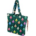 Tulips Seamless Pattern Background Drawstring Tote Bag View1