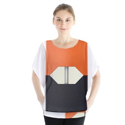 Juul Mango Pod Batwing Chiffon Blouse by TheAmericanDream