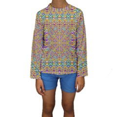 Pearl And Pearls And A Star Festive Kids  Long Sleeve Swimwear by pepitasart