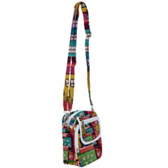 Houses Handmade Cultural Shoulder Strap Belt Bag by Pakrebo