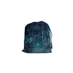 Trees Road Moonlight Avenue Drawstring Pouch (xs) by Nexatart