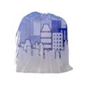 City Architecture Building Skyline Drawstring Pouch (XL) View2