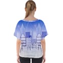 City Architecture Building Skyline V-Neck Dolman Drape Top View2