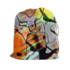 Abstract Transparent Drawing Drawstring Pouch (xxl) by HermanTelo