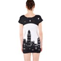 City Night Moon Star Short Sleeve Bodycon Dress View2