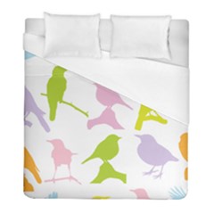 Birds Colourful Background Duvet Cover (full/ Double Size) by HermanTelo