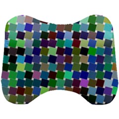Geometric Background Colorful Head Support Cushion by HermanTelo