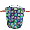 Geometric Background Colorful Drawstring Bucket Bag View1