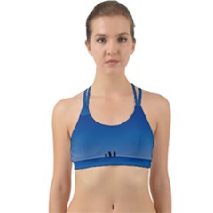 Moon Sky Blue Hand Arm Night Back Web Sports Bra by HermanTelo