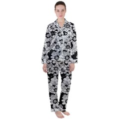 Mandala Calming Coloring Page Satin Long Sleeve Pyjamas Set by HermanTelo