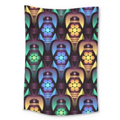 Pattern Background Bright Blue Large Tapestry by HermanTelo