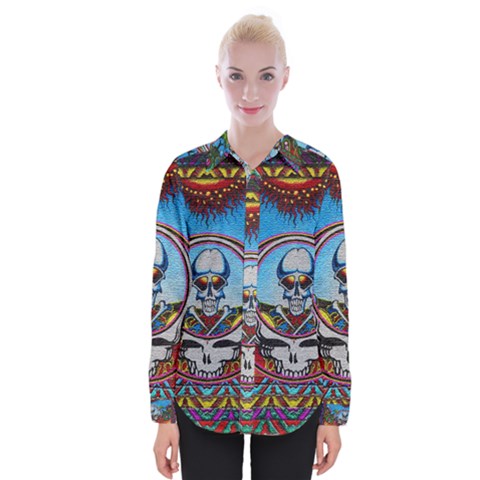 Grateful Dead Wallpapers Womens Long Sleeve Shirt by Sapixe