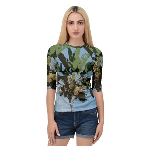 Palm Tree Quarter Sleeve Raglan Tee by snowwhitegirl