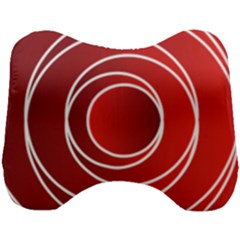 Circles Red Head Support Cushion by HermanTelo