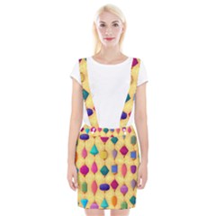 Colorful Background Stones Jewels Braces Suspender Skirt by HermanTelo