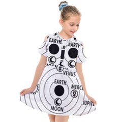 Earth Geocentric Jupiter Mars Kids  Short Sleeve Shirt Dress by HermanTelo