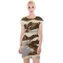 Mountains Ocean Clouds Cap Sleeve Bodycon Dress View1