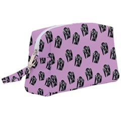 Girl Face Lilac Wristlet Pouch Bag (large) by snowwhitegirl