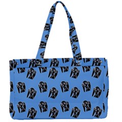 Girl Face Blue Canvas Work Bag by snowwhitegirl