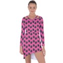 Girl Face Pink Asymmetric Cut-Out Shift Dress View1