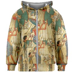 Egyptian Man Sun God Ra Amun Kids  Zipper Hoodie Without Drawstring by Sapixe