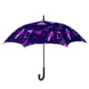 Purple Blue Geometric Pattern Hook Handle Umbrellas (Small) View3