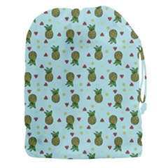 Pineapple Watermelon Fruit Lime Drawstring Pouch (xxxl) by HermanTelo