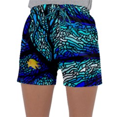 Sea Coral Stained Glass Sleepwear Shorts by HermanTelo