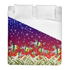 Sea Snow Christmas Coral Fish Duvet Cover (full/ Double Size) by HermanTelo