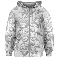 Angel Line Art Religion Angelic Kids  Zipper Hoodie Without Drawstring by Sapixe